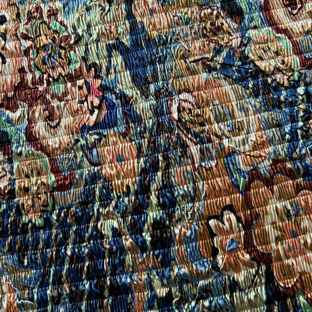 Vintage Alberto Makali Whimsical Smocked Flower Power Top - Picture 10 of 11